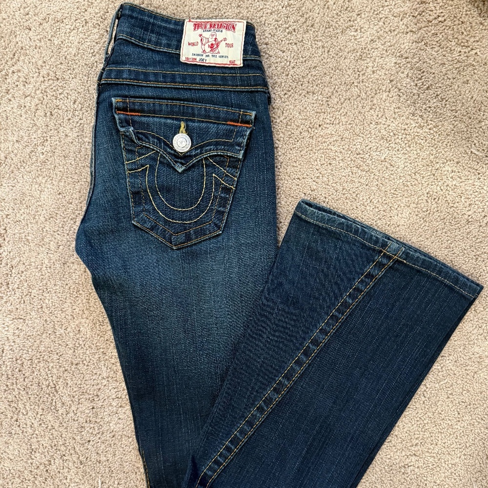 Ultra low rise true religion bootcut jeans size 24